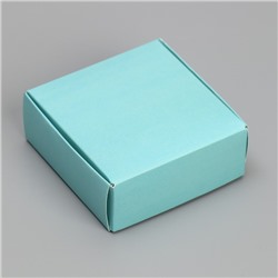 Коробка подарочная под бижутерию двухсторонняя, упаковка, «Тиффани», 7.5 х 7.5 х 3 см