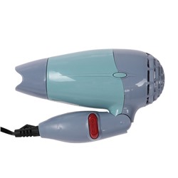 УЦЕНКА Фен для волос LuazON LF-23, 800 Вт, 2 скорости, 2 режима, складная ручка, голубой