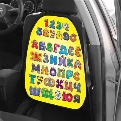 Накидка на сиденье автомобильное  Cartage Алфавит, ПВХ, 60 х 45 см, европодвес
