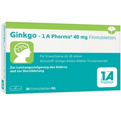 Ginkgo Гинкго (Гинкго) - 1A Pharma 40 mg 30 шт