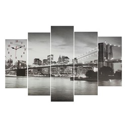 Часы настенные, модульные, серия: Город "Мост", 80х140  см