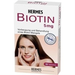 Biotin Hermes 5 mg Tabletten (30 шт.) Биотин Таблетки 30 шт.