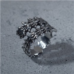 Кольцо «Сколопендра», цвет чернёное серебро, безразмерное