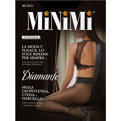 MiNi-Diamante 40/2 Колготки MINIMI Diamante 40 кружевной пояс