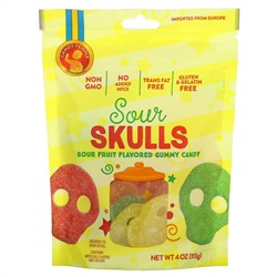 Candy People, Sour Skulls, кислые фрукты, 113 г (4 унции)