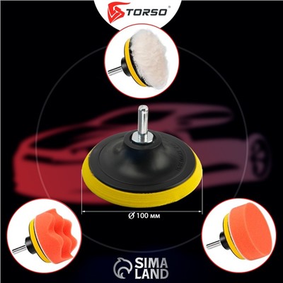 Круг для полировки TORSO, 100 мм, набор 5 предметов