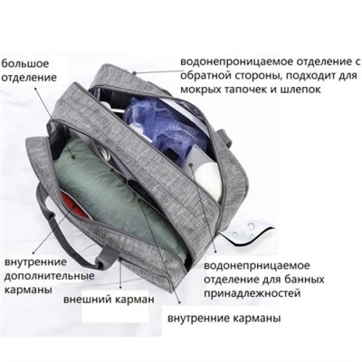 Спортивная сумка для фитнеса M-50-2 GREY