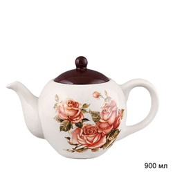 Чайник заварочный 900 мл Корейская роза / 358-436 /уп 16/ керамика
