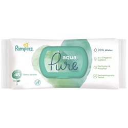 Салфетки детские влажные Pampers (Памперс) Baby Aqua Pure, 48 шт