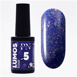 8 мл, Patrisa Nail, LUMOS Base №5 (светоотражающая с поталью, цвет: васильковый индиго)