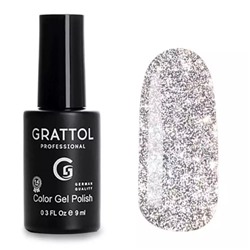 Гель-лак Grattol LS Bright Silver, 9 мл