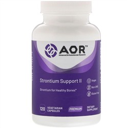Advanced Orthomolecular Research AOR, Strontium Support II, 120 вегетарианских капсул