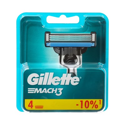 Сменные кассеты Gillette Mach3, 3 лезвия, 4 шт