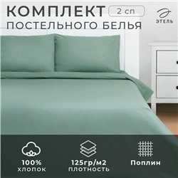 Постельное бельё Этель 2 сп Green forest 175х215, 200х220, 50х70-2 шт, 100% хлопок, поплин 125г/м2