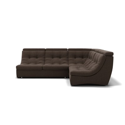 Угловой диван «Монако 3», механизм венеция, универсальный, велюр, цвет гелекси лайт 004