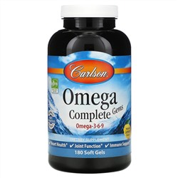 Carlson Labs, Omega Complete Gems, 180 капсул