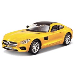 Машинка Bburago Mercedes-Amg Gt, Die-Cast, 1:32, цвет жёлтый