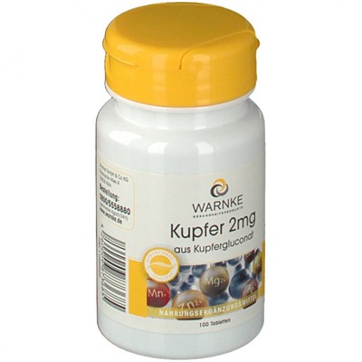 WARNKE (ВЭЙРНК) Kupfer 2 mg 100 шт