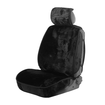 УЦЕНКА Накидки на сиденья Cartage универсальные, искусственный мех, чёрный, набор 6 шт