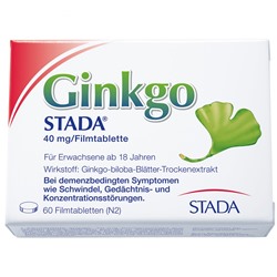 Ginkgo Гинкго (Гинкго) STADA 40 mg Filmtabletten 60 шт