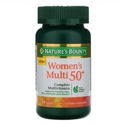 Nature's Bounty, Мультивитамин для женщин от 50 лет, полный комплекс мультивитаминов, 80 таблеток