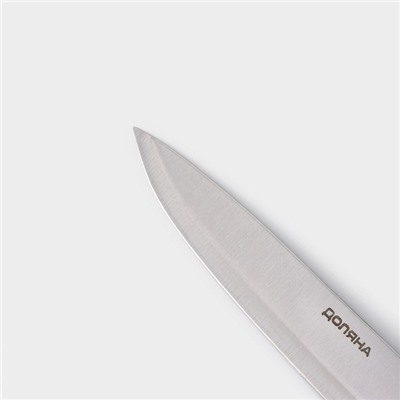 Нож кухонный Доляна «Кронос», лезвие 20 см, цвет чёрный
