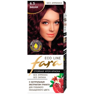 Краска для волос FARA (Фара) Eco Line Green, 6.5 вишня