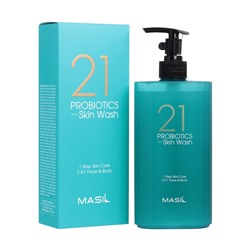 Гель для душа и умывания с пробиотиками MASIL 21 PROBIOTICS SKIN WASH, 500 мл