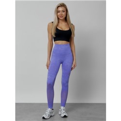 Легинсы для фитнеса женские, размер 42, цвет фиолетовый