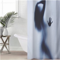 Штора для ванны Доляна «Секрет» с люверсами, 180×180 см