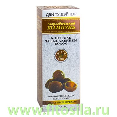 Аюрведический шампунь "Дэй Ту Дэй Кэр" Контроль за выпадением волос с мыльным орехом, 200 мл