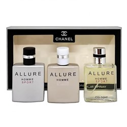 Подарочный набор парфюмерии Chanel Allure Homme Sport 3в1 (Недолитый флакон)