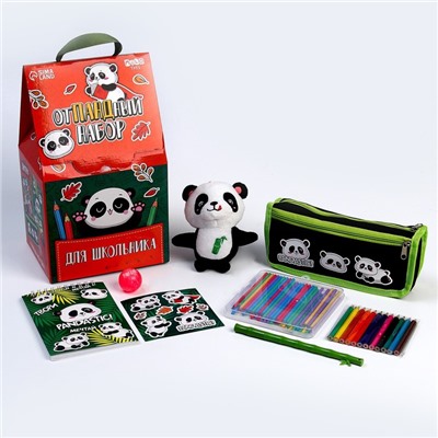 Подарочный набор с мягкой игрушкой «Панда», 8 предметов