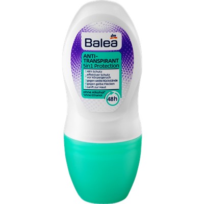 Balea (Балеа) Balea  Deo Roll On Antitranspirant 5in1 Protection Дезодорант шариковый Антитранспирант, защита 5 в 1, 50 мл