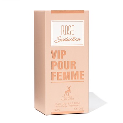 Парфюмерная вода женская Rose Seduction Vip Pour Femme (по мотивам CAROLINA HERRERA 212 VIP Rose), 100 мл
