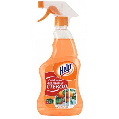 Средство для мытья стекол Help (Хелп) Апельсин, курок, 750 мл