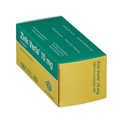 Zink (Цинк) Verla 10 mg Filmtabletten 100 шт