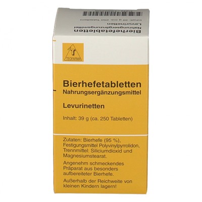 Bierhefe (Бирхиф) Tabletten Levurinetten 250 шт