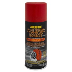 Краска-спрей для тормозных суппортов с полимерами красная ABRO, 378 г