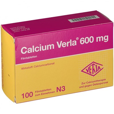 Calcium (Кальциум) Verla 600 mg Filmtabletten 100 шт
