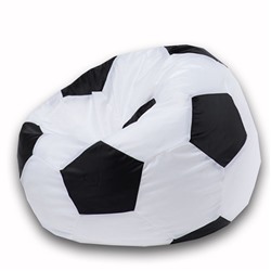Кресло-мешок Мяч, размер 70 см, ткань оксфорд, цвет белый, чёрный