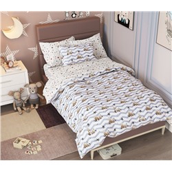 Постельное  белье в  детскую кроватку из  поплина    Набор поплин 062 серый