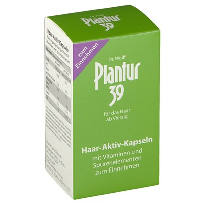 Plantur 39 Haar-Aktiv-Kapseln  Капсулы для предотвращения преждевременного истощения корней волос, 60 шт