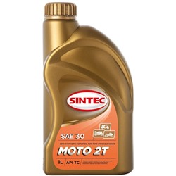Масло моторное Sintec Мото 2T, красное, полусинтетическое, 1 л