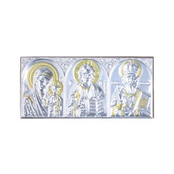 Икона в машину, триптих греческий, металл, 10 х 4,5 см