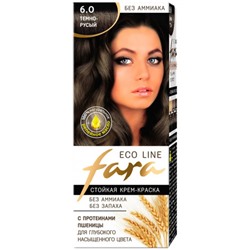 Краска для волос FARA (Фара) Eco Line Green, 6.0 темно-русый