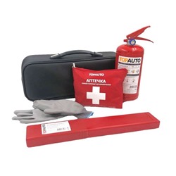Набор автомобилиста EMERGENCY KIT 3 (сумка , Аптечка по приказу, ОП-2, Знак, перчатки