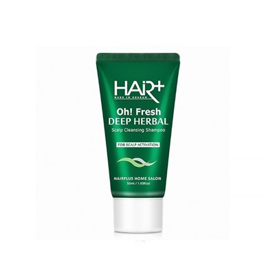 Доп.скидка 30%! Шампунь от выпадения волос на травах HAIR PLUS Oh! fresh deep herbal shampoo(50 мл)