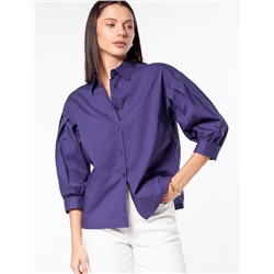 Блузка из премиального поплина из 100% хлопка фиолетовый