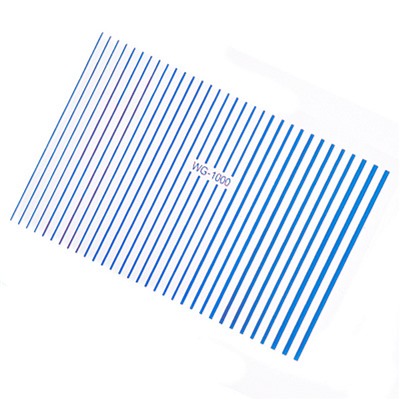 Гибкая (силиконовая) лента для дизайна ногтей, цвет: синий